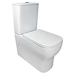 Camargue Pack de WC Lisboa (Sin borde de descarga, Forma de descarga: Por separado, Salida WC: Horizontal, Blanco)