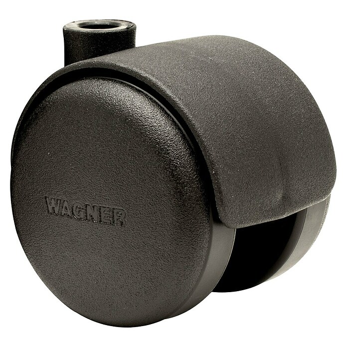 Stabilit Rueda doble (Diámetro ruedas: 50 mm, Capacidad de carga: 30 kg, Casquillo liso, Con agujero pasante, Diámetro agujero posterior: 8 mm)