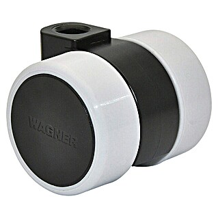 Wagner System Doppelrolle (Durchmesser Rollen: 38 mm, Traglast: 50 kg, Mit Rückenloch)