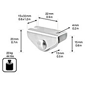 Wagner System Möbel-Bockrolle (Durchmesser Rolle: 15 mm, Traglast: 20 kg, Gleitlager) | BAUHAUS