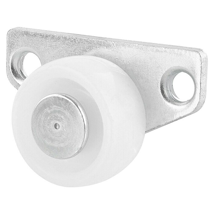 Wagner System Möbel-Lenkrolle Bettkastenrolle (Traglast: 20 kg, Gleitlager, Mit Platte, Farbe Rad: Weiß, Durchmesser Rolle: 30 mm) | BAUHAUS