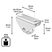 Wagner System Möbel-Bockrolle (Durchmesser Rolle: 25 mm, Traglast: 40 kg, Gleitlager) | BAUHAUS
