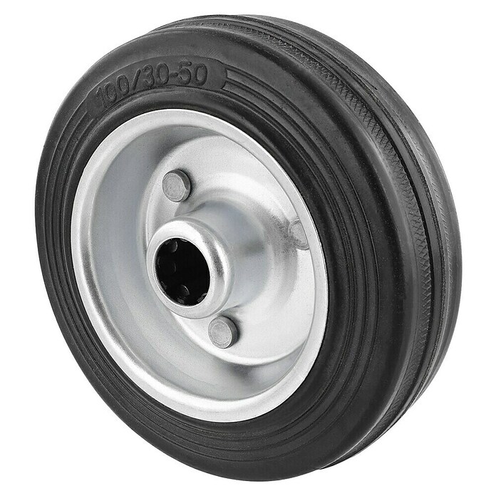 Wagner System Ersatzrad für Transportgeräterollen (Durchmesser: 100 mm, Gummi, Schwarz, 70 kg) | BAUHAUS
