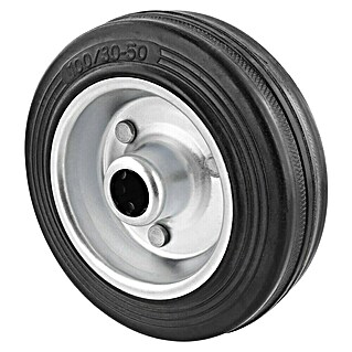 Wagner System Ersatzrad für Transportgeräterollen (Durchmesser: 100 mm, Gummi, Schwarz, 70 kg)
