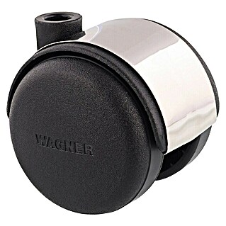Wagner System Doppelrolle Doppelrolle (Traglast: 50 kg, Mit Rückenloch, Durchmesser Rolle: 50 mm, Chrom)