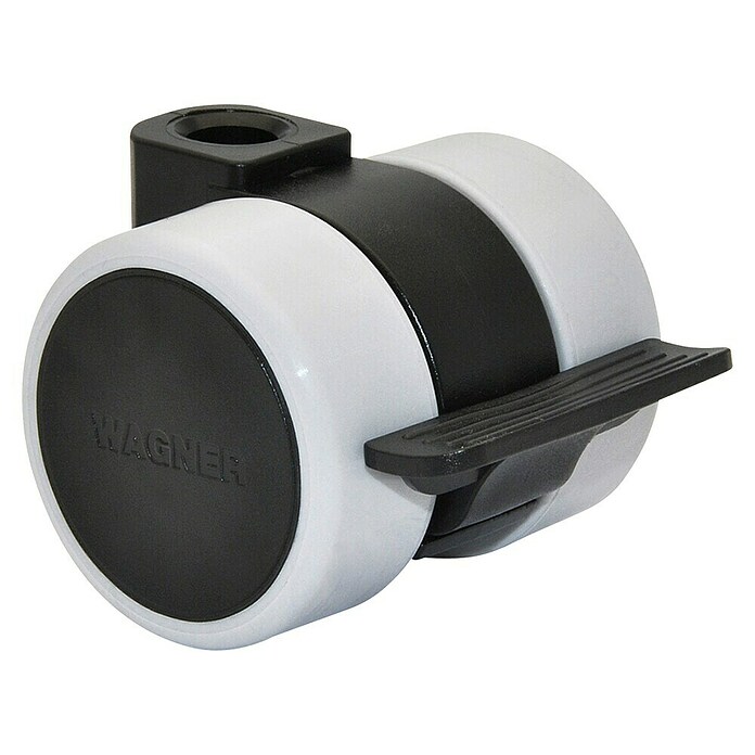 Wagner System Doppelrolle (Durchmesser Rollen: 38 mm, Traglast: 50 kg, Mit Rückenloch und Feststeller) | BAUHAUS