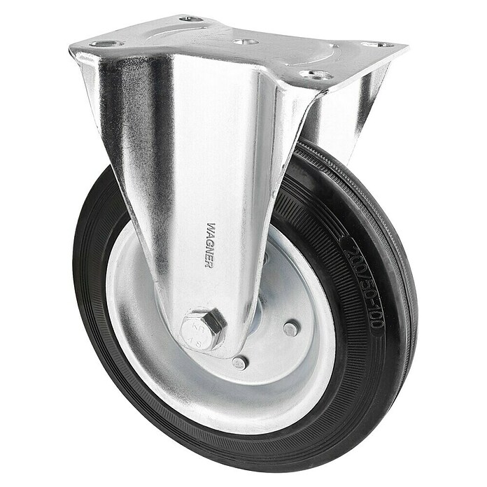 Wagner System Transportgeräte-Bockrolle (Traglast: 210 kg, Rollenlager, Durchmesser Rolle: 200 mm, Vollgummi) | BAUHAUS