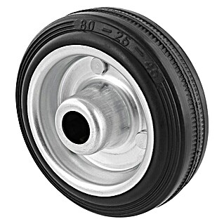 Wagner System Ersatzrad für Transportgeräterollen (Durchmesser: 80 mm, Gummi, Schwarz, 60 kg)