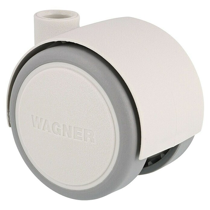 Wagner System Doppelrolle Doppelrolle (Traglast: 35 kg, Mit Rückenloch, Farbe Rad: Weiß, Durchmesser Rolle: 40 mm, Weiche Lauffläche) | BAUHAUS
