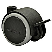 Wagner System Doppelrolle Doppelrolle (Traglast: 35 kg, Mit Rückenloch und Feststeller, Farbe Rad: Grau, Durchmesser Rolle: 40 mm, Weiche Lauffläche) | BAUHAUS