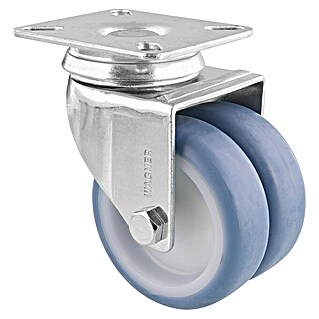 Wagner System Apparate-Lenkrolle Ultrasoft ECO (Traglast: 100 kg, Gleitlager, Mit Platte, Durchmesser Rolle: 75 mm)