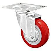 Wagner System Möbel-Lenkrolle (Traglast: 50 kg, Gleitlager, Mit Platte, Farbe Rad: Rot, Durchmesser Rolle: 50 mm) | BAUHAUS