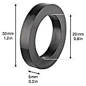 Wagner System Distanzscheibe (Schwarz, Kunststoff, L x B x H: 5 x 2 x 0,5 cm) | BAUHAUS