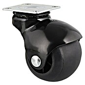 Wagner System Möbel-Lenkrolle für Bettkästen-,Schubladen (Traglast: 30 kg, Gleitlager, Mit Platte, Farbe Rad: Schwarz, Durchmesser Rolle: 38 mm) | BAUHAUS
