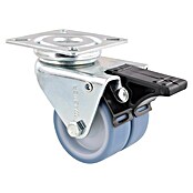 Wagner System Apparate-Lenkrolle Ultrasoft ECO (Traglast: 70 kg, Gleitlager, Mit Platte und Feststeller, Durchmesser Rolle: 50 mm) | BAUHAUS