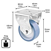 Wagner System Apparate-Bockrolle Ultrasoft Deluxe (Traglast: 75 kg, Kugellager, Durchmesser Rolle: 75 mm) | BAUHAUS