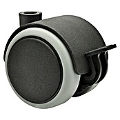 Wagner System Doppelrolle Doppelrolle (Traglast: 50 kg, Mit Rückenloch und Feststeller, Farbe Rad: Grau, Durchmesser Rolle: 50 mm, Weiche Lauffläche) | BAUHAUS