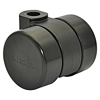 Wagner System Möbel-Lenkrolle Hart (Durchmesser Rollen: 38 mm, Traglast: 50 kg, Mit Rückenloch)