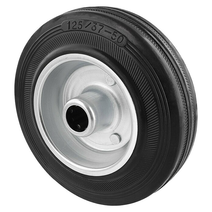 Wagner System Ersatzrad für Transportgeräterollen (Durchmesser: 125 mm, Gummi, Schwarz, 100 kg) | BAUHAUS