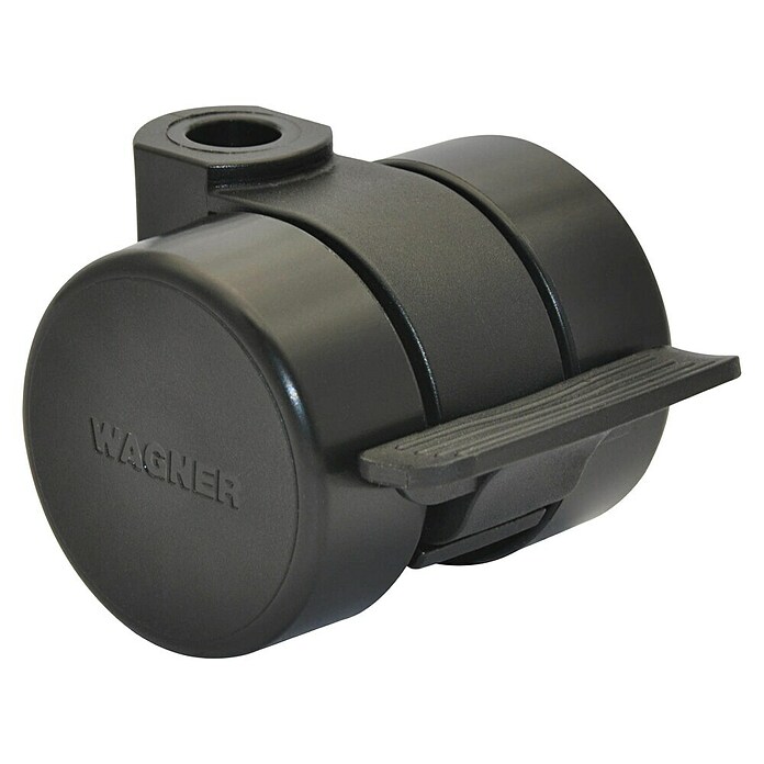 Wagner System Möbel-Lenkrolle Hart (Durchmesser Rollen: 38 mm, Traglast: 50 kg, Mit Rückenloch und Feststeller) | BAUHAUS