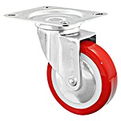 Wagner System Möbel-Lenkrolle (Traglast: 60 kg, Gleitlager, Mit Platte, Farbe Rad: Rot, Durchmesser Rolle: 60 mm) | BAUHAUS