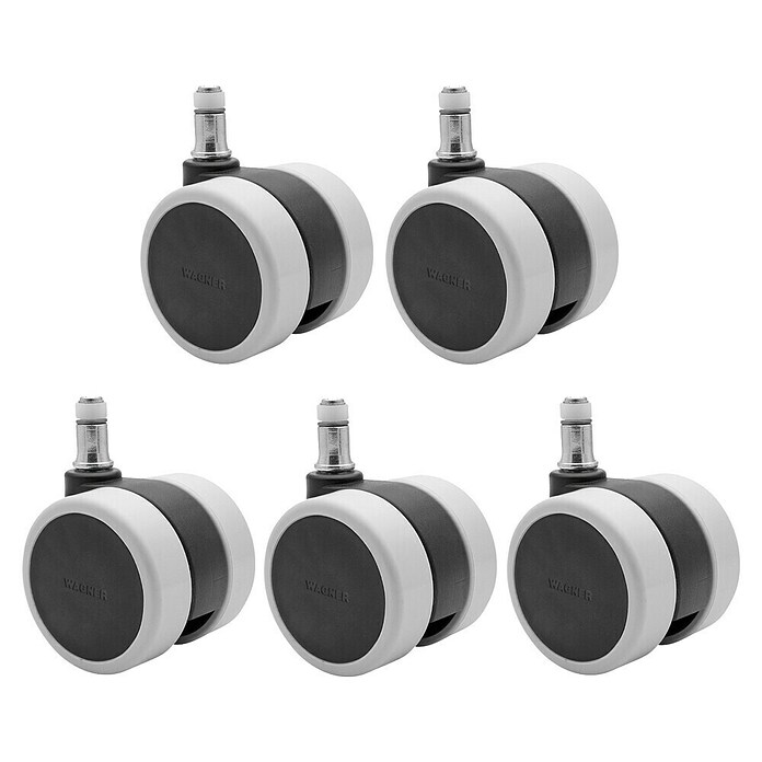 Wagner System Doppelrollen-Set Soft (Grau, 5 Stk., Traglast: 50 kg) | BAUHAUS