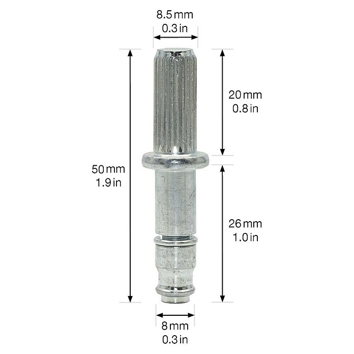 Wagner System Steckbolzen (Stahl, Silber, L x B x H: 0,8 x 0,8 x 6 cm) | BAUHAUS