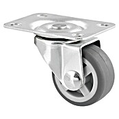 Wagner System Möbel-Lenkrolle (Traglast: 15 kg, Gleitlager, Mit Platte, Farbe Rad: Grau, Durchmesser Rolle: 30 mm) | BAUHAUS