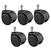 Wagner System Doppelrollen-Set Hart (Schwarz, 5 Stk., Traglast: 50 kg) | BAUHAUS