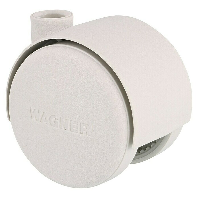 Wagner System Doppelrolle Doppelrolle (Traglast: 35 kg, Mit Rückenloch, Farbe Rad: Weiß, Durchmesser Rolle: 40 mm) | BAUHAUS