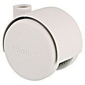 Wagner System Doppelrolle Doppelrolle (Traglast: 35 kg, Mit Rückenloch, Farbe Rad: Weiß, Durchmesser Rolle: 40 mm) | BAUHAUS