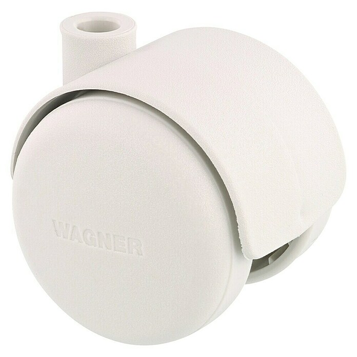 Wagner System Doppelrolle Doppelrolle (Traglast: 50 kg, Mit Rückenloch, Farbe Rad: Weiß, Durchmesser Rolle: 50 mm) | BAUHAUS