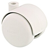 Wagner System Doppelrolle Doppelrolle (Traglast: 50 kg, Mit Rückenloch, Farbe Rad: Weiß, Durchmesser Rolle: 50 mm) | BAUHAUS