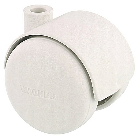 Wagner System Doppelrolle Doppelrolle (Traglast: 50 kg, Mit Rückenloch, Farbe Rad: Weiß, Durchmesser Rolle: 50 mm)