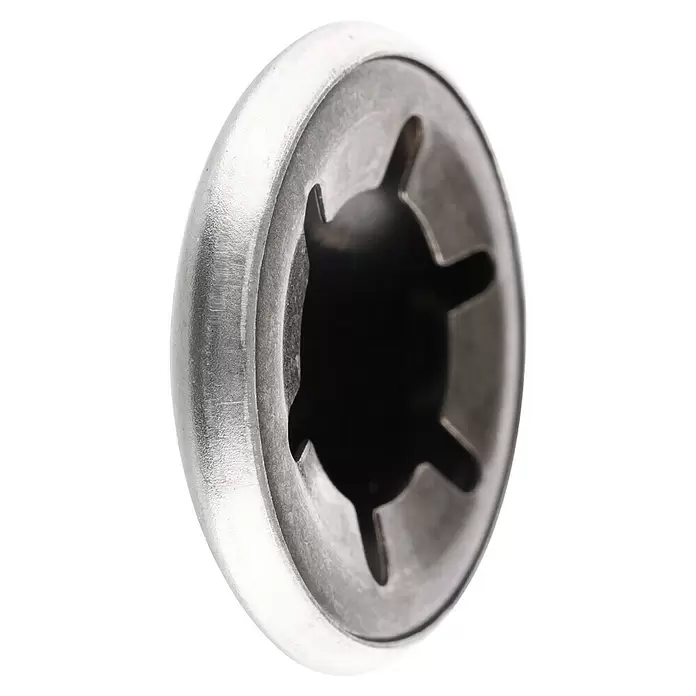 Wagner System Abdeckkappe - 2 Stk., Silber, 20 mm, Passend für: Achsen mit Durchmesser 1 cm - Silberner Metallbefestigerkopf mit sternförmigem Antrieb.