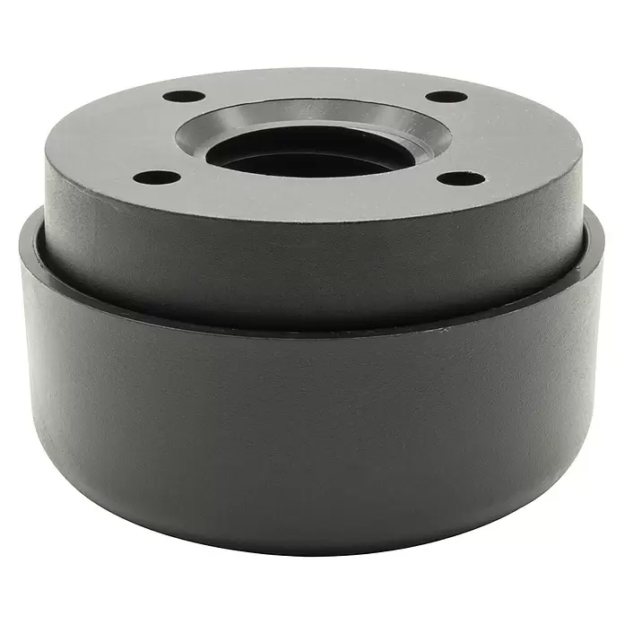 Wagner System Möbelgleiter RO 0049 - Durchmesser: 50 mm - 55 mm, Kunststoff, 1 Stk. - Dunkelgrauer runder Nabenadapter mit Befestigungslöchern.