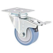 Wagner System Apparate-Lenkrolle Ultrasoft Deluxe (Traglast: 50 kg, Kugellager, Mit Platte und Feststeller, Durchmesser Rolle: 50 mm) | BAUHAUS