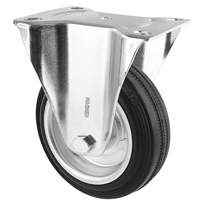 Wagner System Transportgeräte-Bockrolle (Traglast: 60 kg, Rollenlager, Durchmesser Rolle: 80 mm, Vollgummi) | BAUHAUS