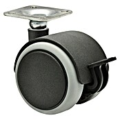 Wagner System Doppelrolle (Durchmesser Rollen: 50 mm, Mit Platte und Feststeller) | BAUHAUS