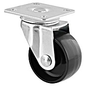 Wagner System Möbel-Lenkrolle (Traglast: 35 kg, Gleitlager, Mit Platte, Farbe Rad: Schwarz, Durchmesser Rolle: 40 mm) | BAUHAUS