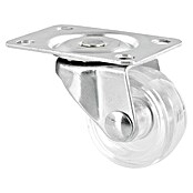 Wagner System Möbel-Lenkrolle (Traglast: 15 kg, Gleitlager, Mit Platte, Farbe Rad: Transparent, Durchmesser Rolle: 30 mm) | BAUHAUS