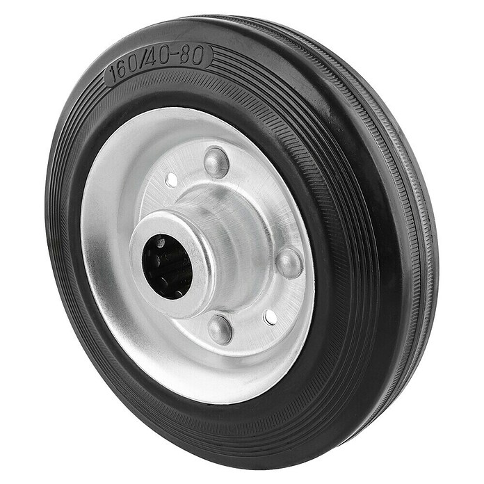Wagner System Ersatzrad für Transportgeräterollen (Durchmesser: 160 mm, Gummi, Schwarz, 160 kg) | BAUHAUS