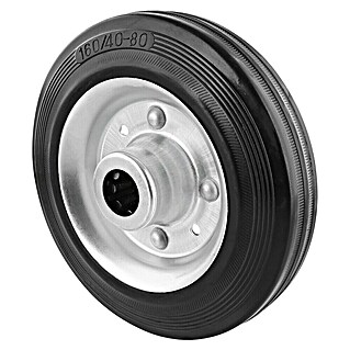 Wagner System Ersatzrad für Transportgeräterollen (Durchmesser: 160 mm, Gummi, Schwarz, 160 kg)