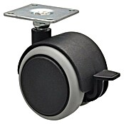 Wagner System Möbel-Lenkrolle Soft (Traglast: 30 kg, Mit Platte und Feststeller) | BAUHAUS