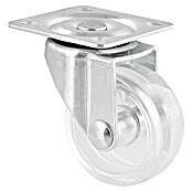 Wagner System Möbel-Lenkrolle (Traglast: 35 kg, Gleitlager, Mit Platte, Farbe Rad: Transparent, Durchmesser Rolle: 40 mm) | BAUHAUS