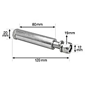 Wagner System Achszubehör (Durchmesser Hülse: 20 mm, Länge: 118 mm, Hülsenlänge: 80 mm) | BAUHAUS