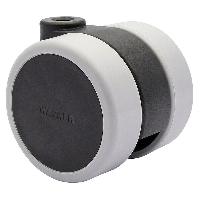 Wagner System Möbel-Doppelbockrolle (Traglast: 50 kg, Gleitlager, Mit Rückenloch, Durchmesser Rolle: 59 mm) | BAUHAUS