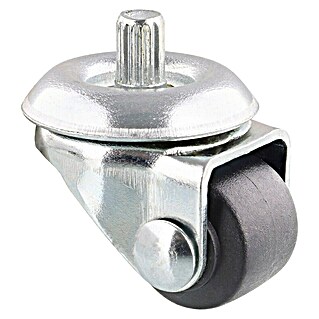 Wagner System Möbel-Lenkrolle Soft (B x H: 15 x 30 mm, Silber)
