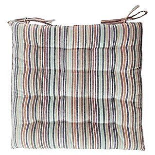 Cojín para asiento New Stripes (45 x 45 cm, Multicolor, 100% algodón)