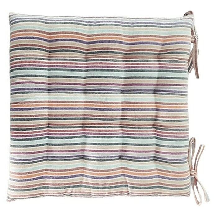 Cojín para asiento New Stripes (45 x 45 cm, Multicolor, 100% algodón) | BAUHAUS